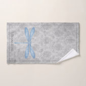 Blue Dragonfly Damask Bad Handdoek (Handdoek)