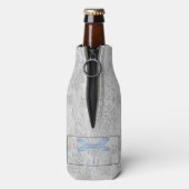 Blue Dragonfly Damask Flesjeskoeler (Fles Achterkant)