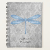 Blue Dragonfly Damask Planner (Voorkant)