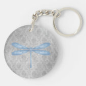 Blue Dragonfly Damask Sleutelhanger (Achterkant)