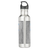 Blue Dragonfly Damask Waterfles (Achterkant)