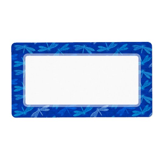 Blue Dragonfly Dance Natuur Lover Etiket (Voorkant)