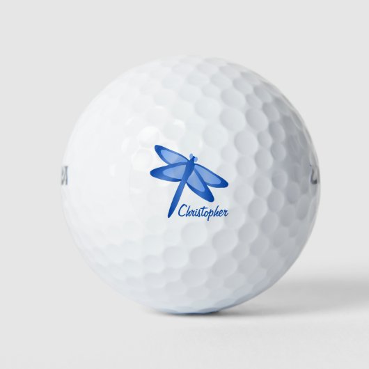 Blue Dragonfly Design Golfballen (Voorkant)