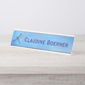 Blue Dragonfly Desk Opknoping Wall Cubicle Bureau Naambordje (Voorkant)