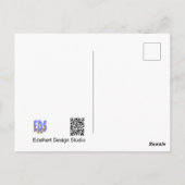 Blue Dragonfly DIY Briefkaart (Achterkant)