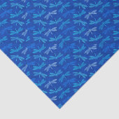 Blue Dragonfly Elegant Cobalt Blue Birthday Tissuepapier (Detail)