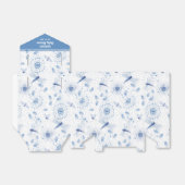 Blue Dragonfly Floral Baby shower Bedankdoosjes (Uitgevouwen)