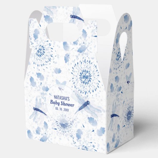 Blue Dragonfly Floral Bedankdoosjes (Geopend)