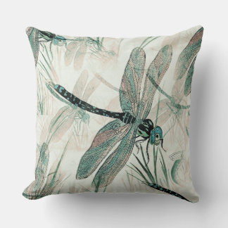 Blue Dragonfly - Fun Insect Pattern Kussen
