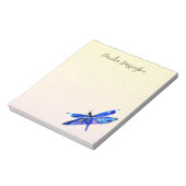 Blue Dragonfly gepersonaliseerde handgetekende pas Notitieblok (Linkerzijde)