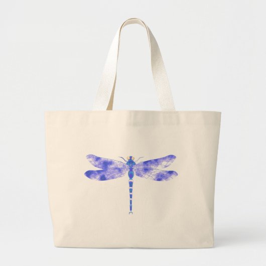 Blue Dragonfly Grote Tote Bag (Voorkant)
