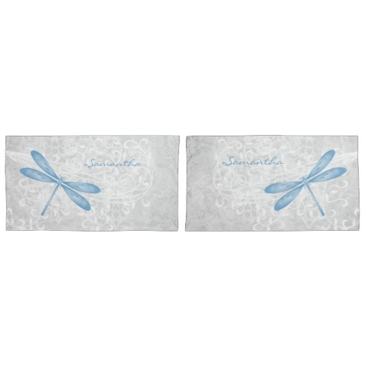 Blue Dragonfly Hoesje Kussensloop (Voorkant-Set)