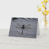 Blue Dragonfly Kaart (Gele Bloem)