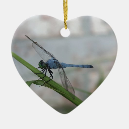 Blue Dragonfly Keramisch Ornament (Voorkant)