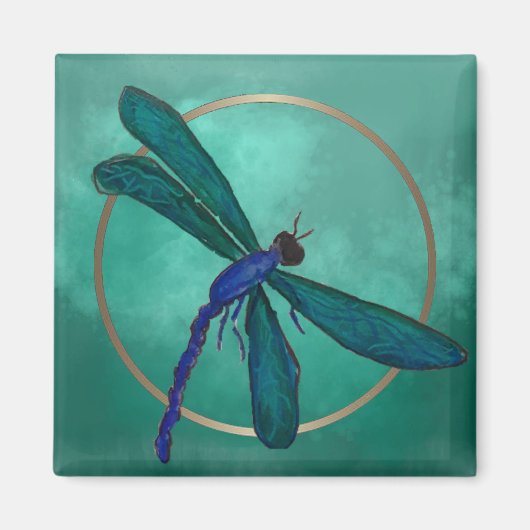 Blue Dragonfly Magneet (Voorkant)