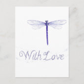 Blue Dragonfly met Briefkaart van liefde (Voorkant)