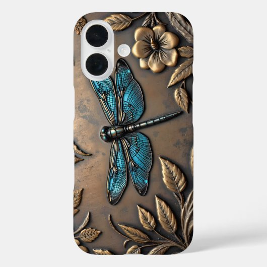 BLUE DRAGONFLY METAL DESIGN Case-Mate iPhone CASE (Achterkant)