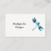 Blue Dragonfly Minimalist Classy Visitekaartje (Voorkant)