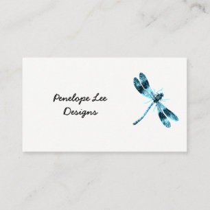 Blue Dragonfly Minimalist Classy Visitekaartje