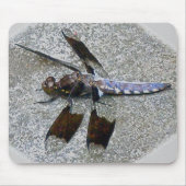 Blue Dragonfly Mousepad Muismat (Voorkant)