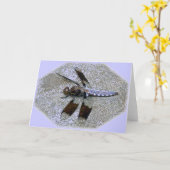 Blue Dragonfly Note Kaart (Gele Bloem)