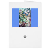 Blue Dragonfly op de  afbeelding van de vijver (Achterkant)