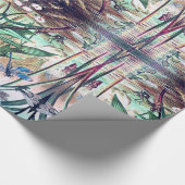 Blue Dragonfly op de afbeelding van de vijver Cadeaupapier (Hoek)