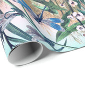 Blue Dragonfly op de afbeelding van de vijver Cadeaupapier (Rol Hoek)