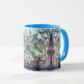 Blue Dragonfly op de  afbeelding van de vijver Mok (Voorkant rechts)