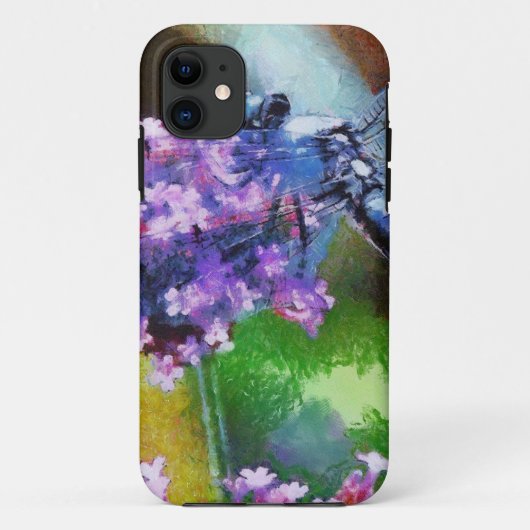Blue Dragonfly op Wild Garlic Dot Art Case-Mate iPhone Case (Achterkant)