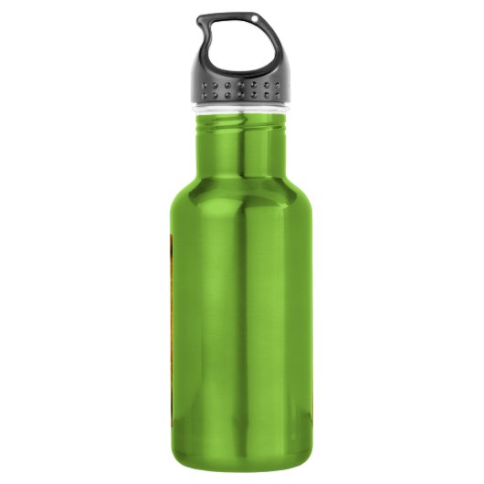 Blue Dragonfly op Wild Garlic Dot Art Waterfles (Achterkant)