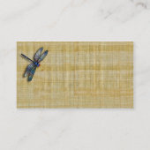 Blue Dragonfly  Papyrus Visitekaartje (Achterkant)