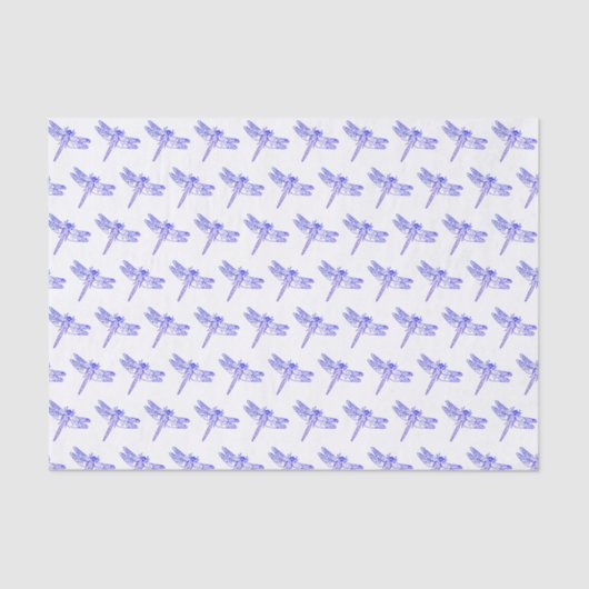 Blue Dragonfly Pastel Kinder Cute Pattern Baby Boy Tissuepapier (Voorkant)