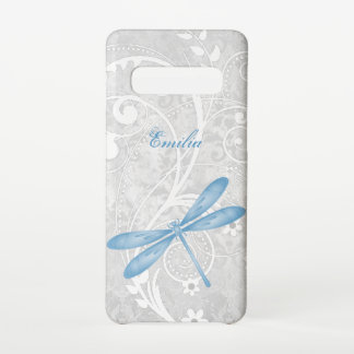 Blue Dragonfly personaliseer het Hoesje van Samsun Samsung Galaxy S10 Hoesje