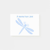 Blue Dragonfly Post it Note Pad (Voorkant)