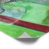 Blue Dragonfly Poster (Hoek)