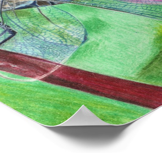 Blue Dragonfly Poster (Hoek)