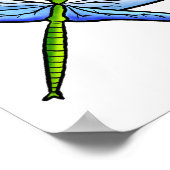 Blue Dragonfly Poster (Hoek)