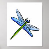 Blue Dragonfly Poster (Voorkant)