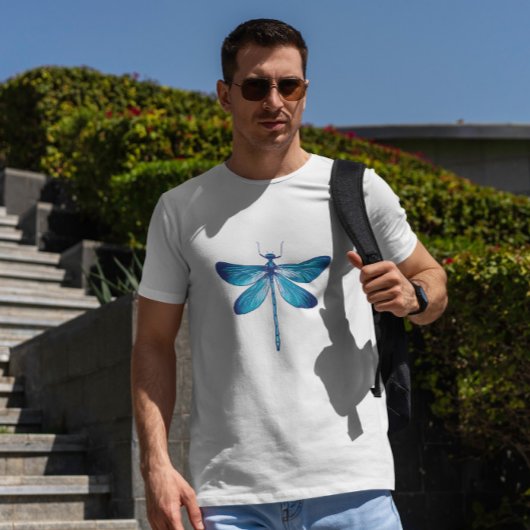 Blue Dragonfly Realistisch T-shirt