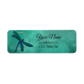 Blue Dragonfly Return Address Label (Voorkant)