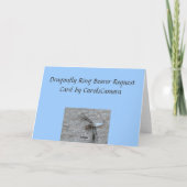 Blue Dragonfly Ring Bearer Request Kaart (Achterkant)