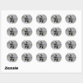 Blue Dragonfly Ronde Sticker (Vel)