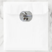 Blue Dragonfly Ronde Sticker (Tas)