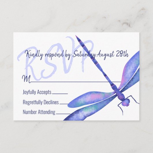 Blue Dragonfly RSVP Enclosure Kaart (Voorkant)