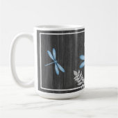 Blue Dragonfly Rustic Personal Coffee Mok (Links)