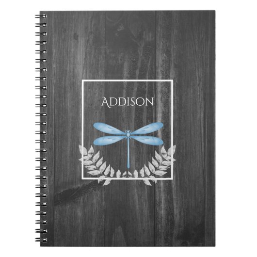 Blue Dragonfly Rustic, speciaal Notitieboek (Voorkant)