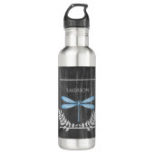 Blue Dragonfly Rustic - Speciaal Waterfles (Voorkant)