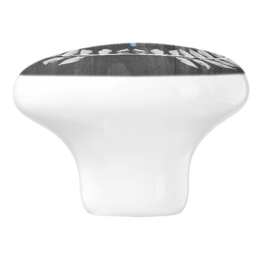 Blue Dragonfly Rustic Specialized Ceramic Knob. Keramische Knop (Zijkant)