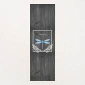 Blue Dragonfly Rustic Yoga Mat (Voorkant)